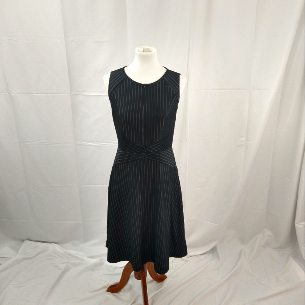 Black and White Pinstripe Dress, Size Medium